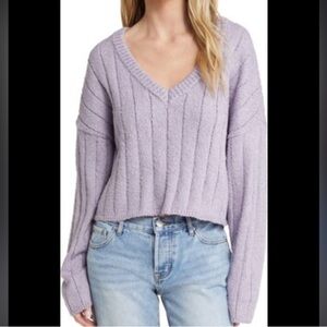 Pacsun purple cropped sweater